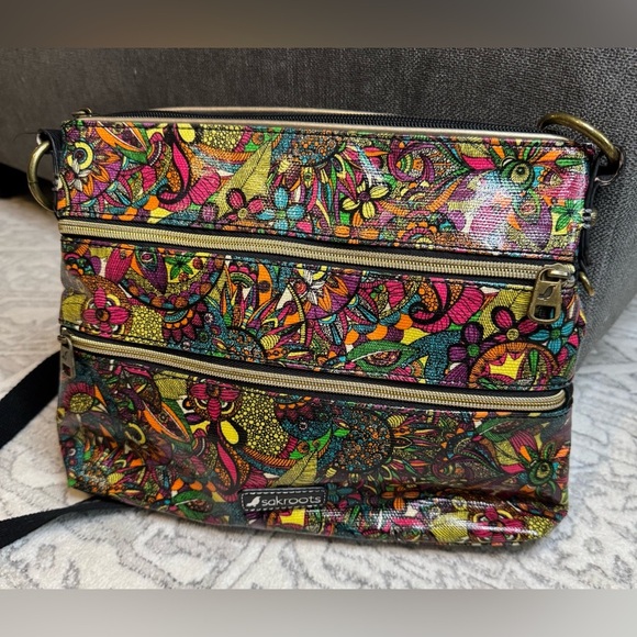 Sakroots crossbody three zipper purse - Picture 1 of 11